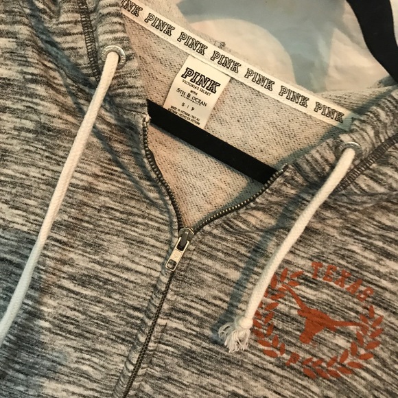 pink ut university of texas hoodie zip up - Picture 3 of 4